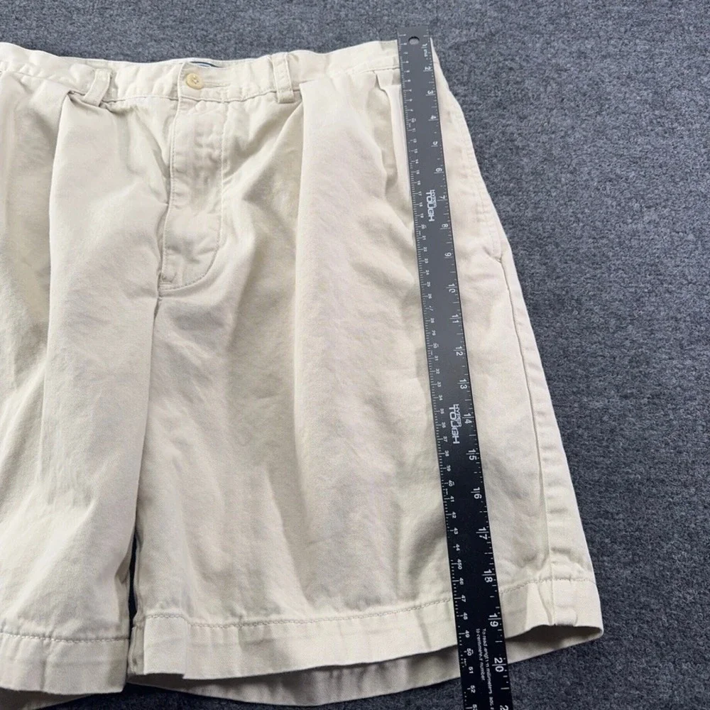 Polo Ralph Lauren Tyler Short Mens 35 Khaki Tan Pleated Cotton Chino Shorts 7in